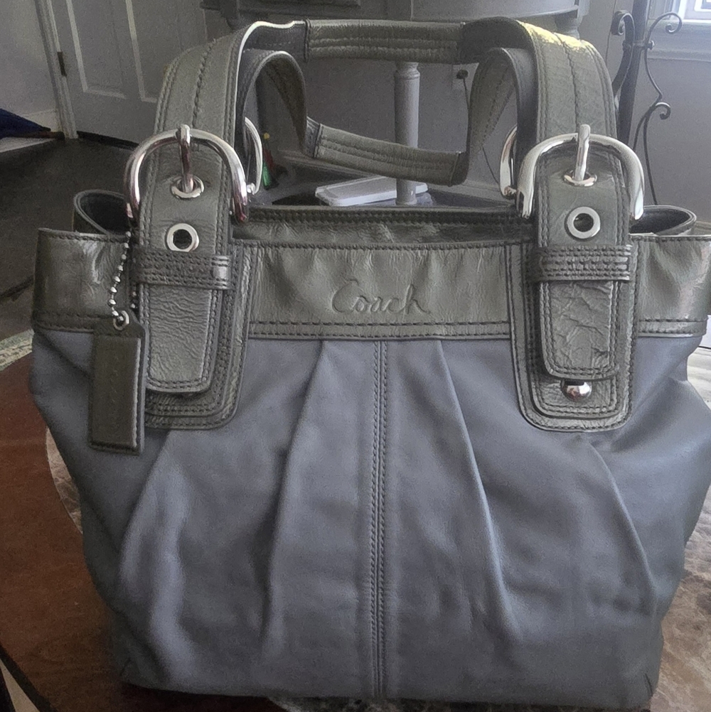 Coach F15045 Soho Pleated Leather Shoulder/Tote Bag